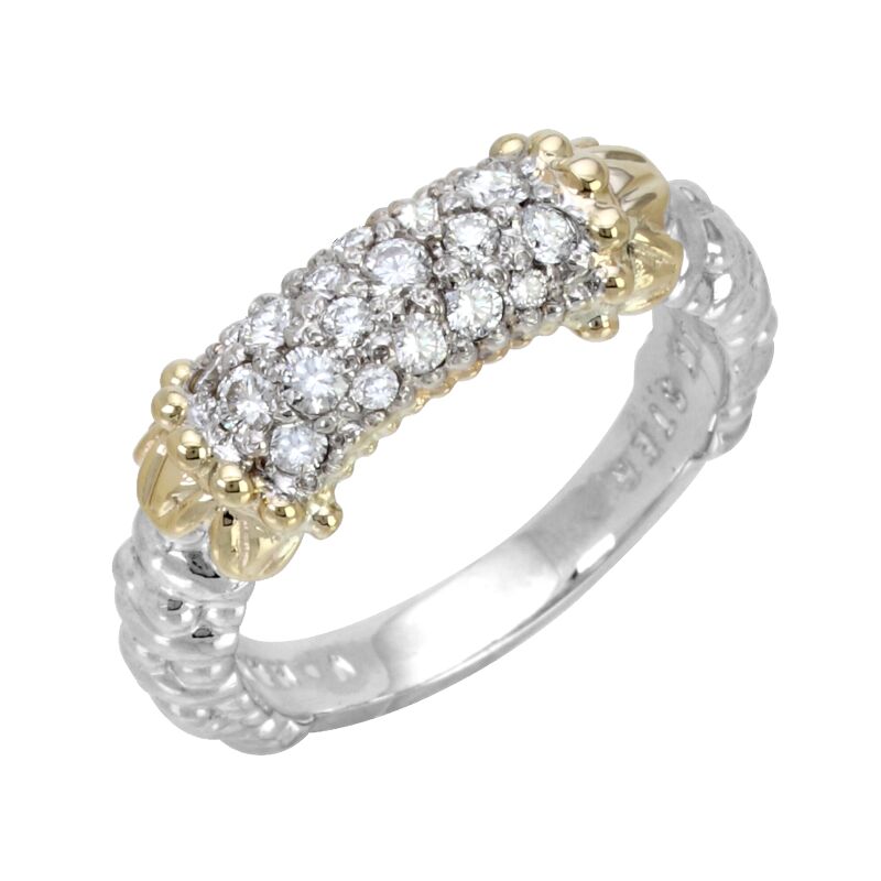 VAHAN - 14K Gold and Sterling Silver Diamond Ring
