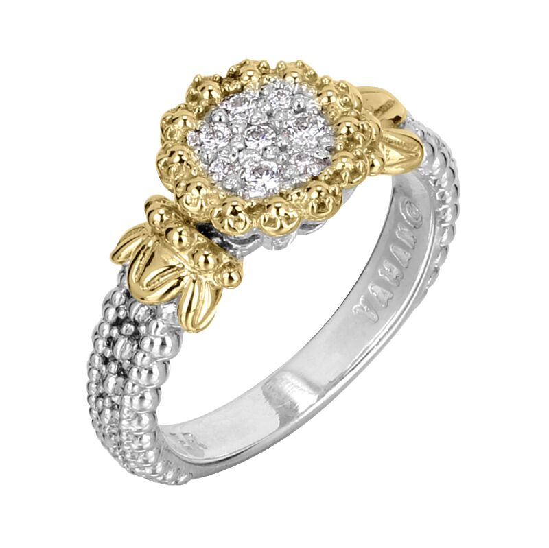 VAHAN - 14K Gold and Sterling Silver Diamond Ring