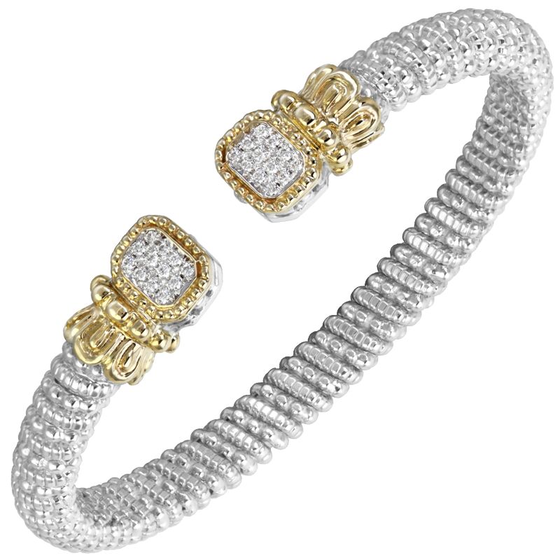 VAHAN - 14K Gold and Sterling Silver Diamond Bracelet