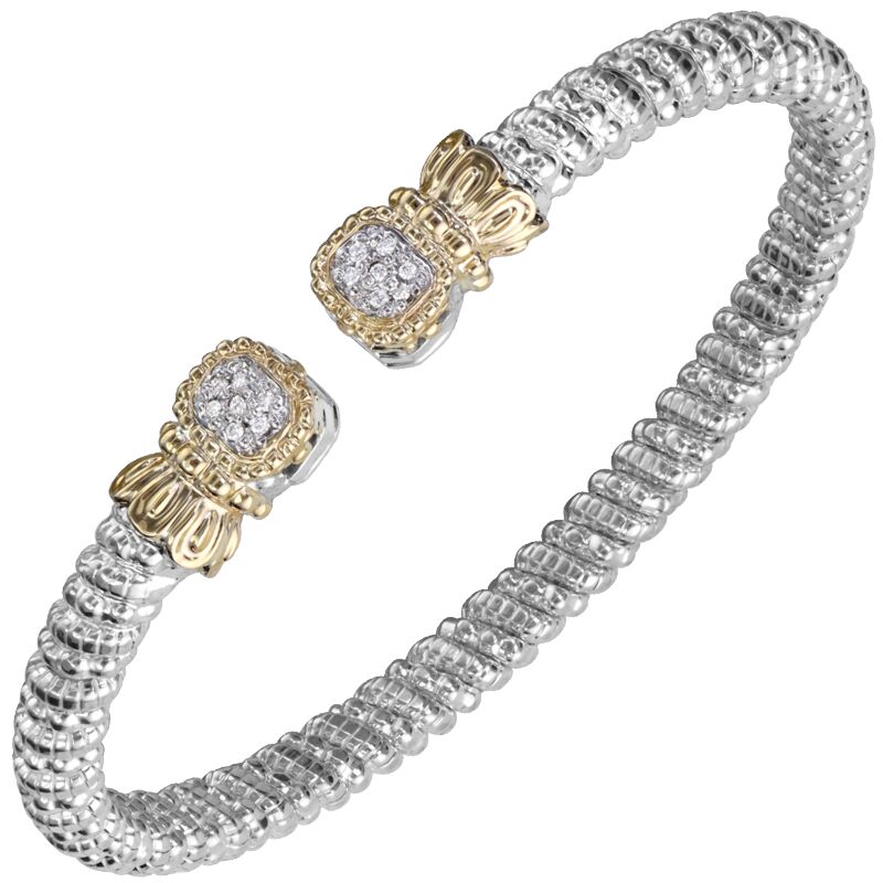 VAHAN - 14K Gold and Sterling Silver Diamond Bracelet