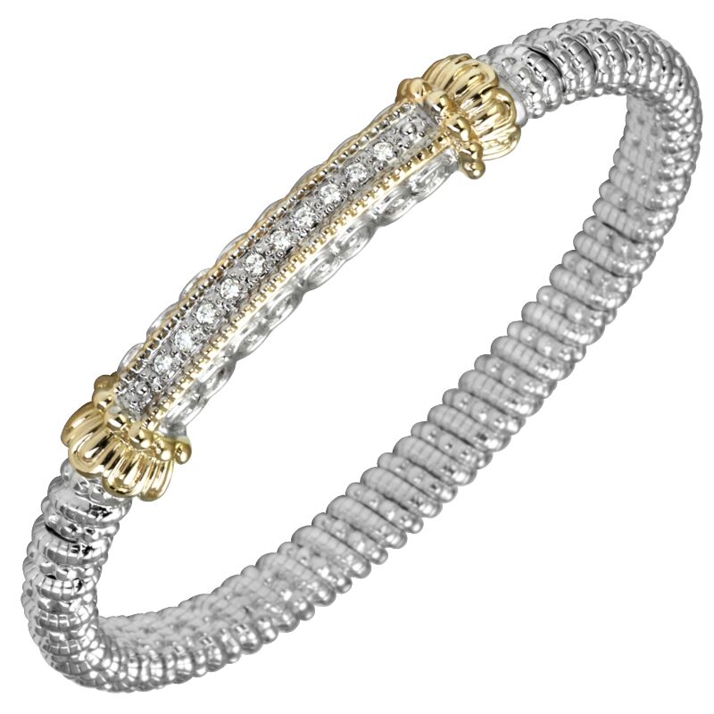 VAHAN - 14K Gold and Sterling Silver Diamond Bracelet