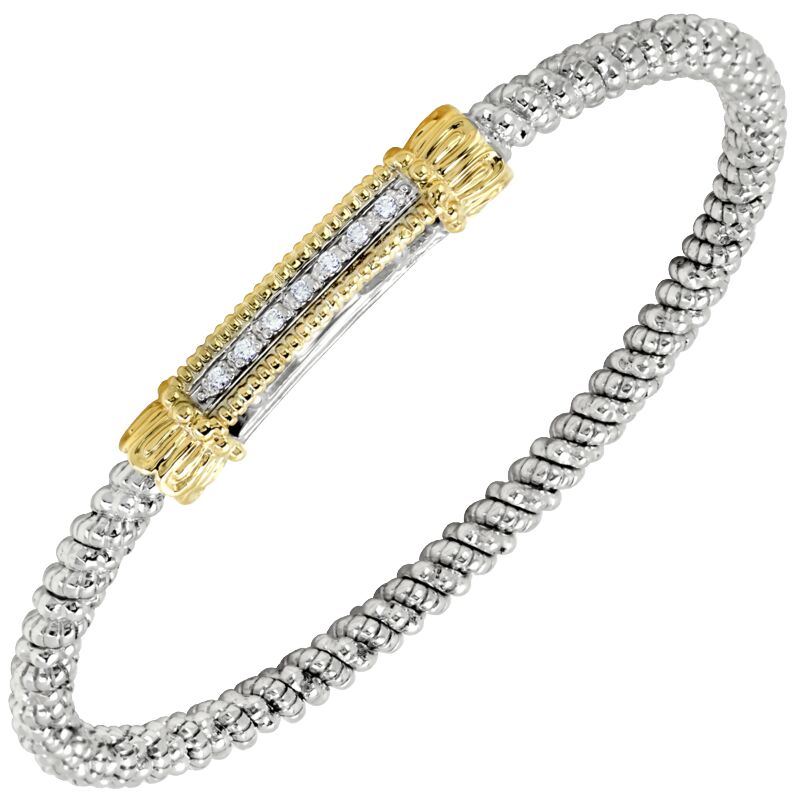 VAHAN - 14K Gold and Sterling Silver Diamond Bracelet