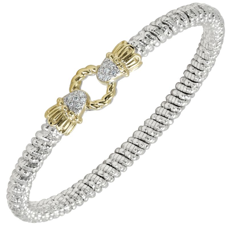 VAHAN - 14K Gold and Sterling Silver Diamond Bracelet