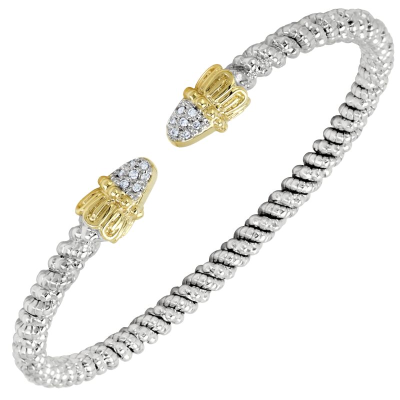 VAHAN - 14K Gold and Sterling Silver Diamond Bracelet