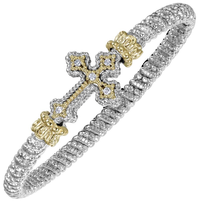 VAHAN - 14K Gold and Sterling Silver Diamond Bracelet