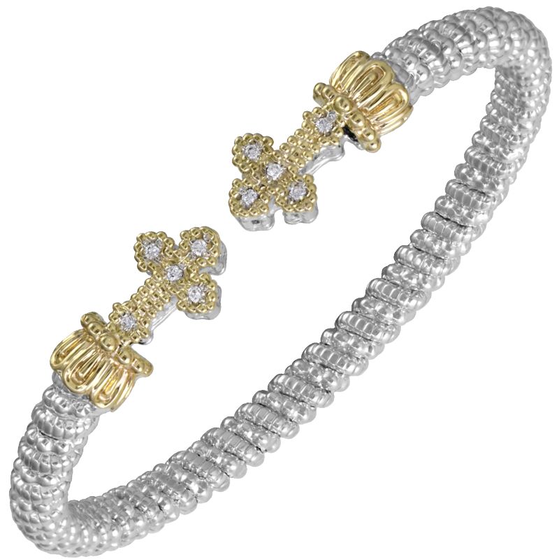 VAHAN - 14K Gold and Sterling Silver Diamond Bracelet