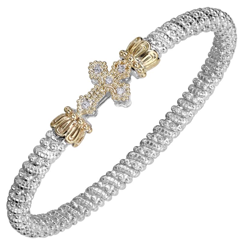 VAHAN - 14K Gold and Sterling Silver Diamond Bracelet