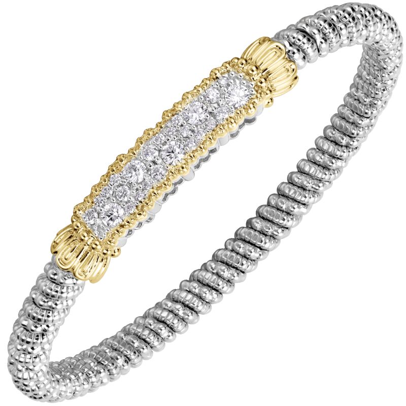 VAHAN - 14K Gold and Sterling Silver Diamond Bracelet