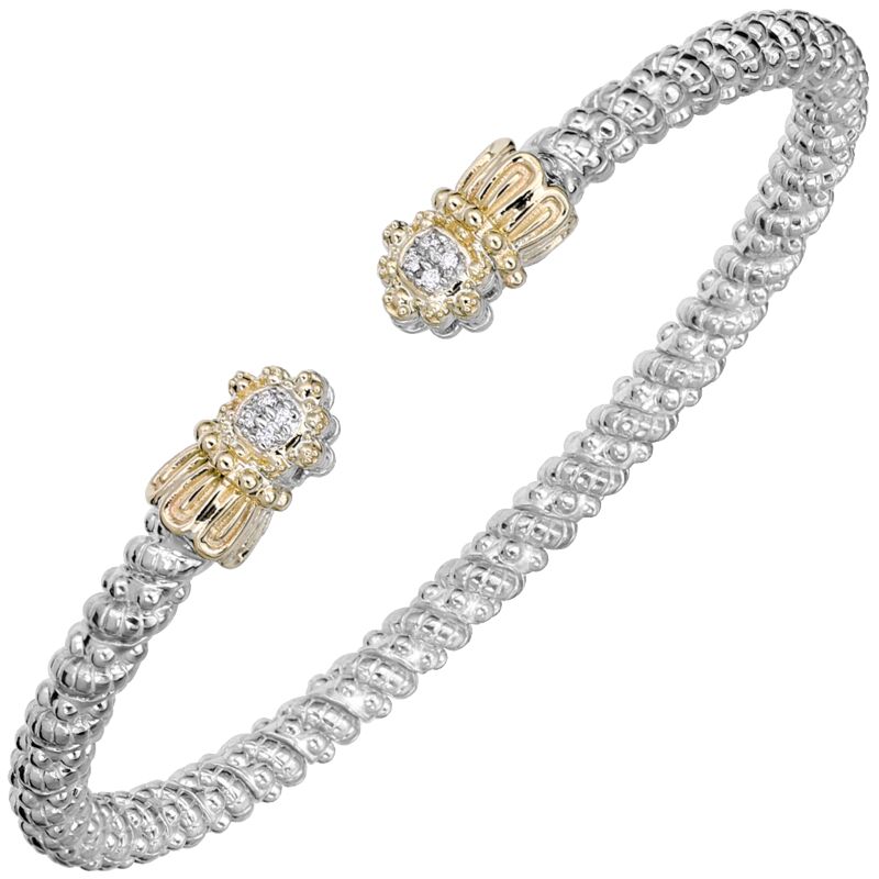 VAHAN - 14K Gold and Sterling Silver Diamond Bracelet