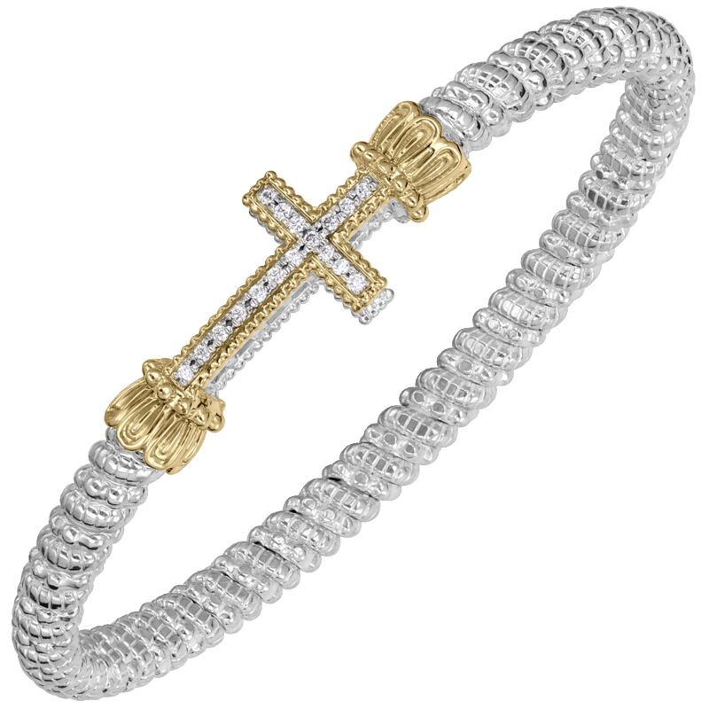 VAHAN - 14K Gold and Sterling Silver Diamond Bracelet