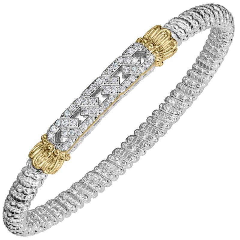 VAHAN - 14K Gold and Sterling Silver Diamond Bracelet