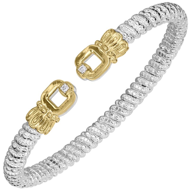 VAHAN - 14K Gold and Sterling Silver Diamond Bracelet