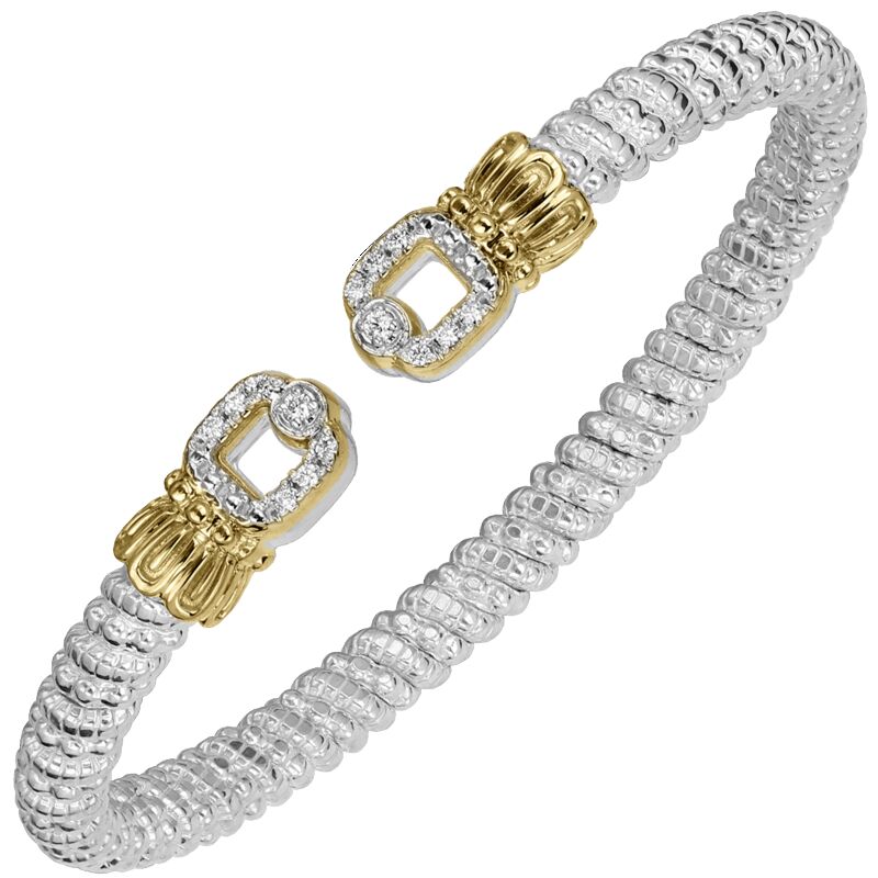 VAHAN - 14K Gold and Sterling Silver Diamond Bracelet