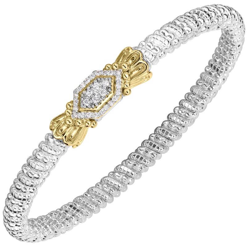 VAHAN - 14K Gold and Sterling Silver Diamond Bracelet