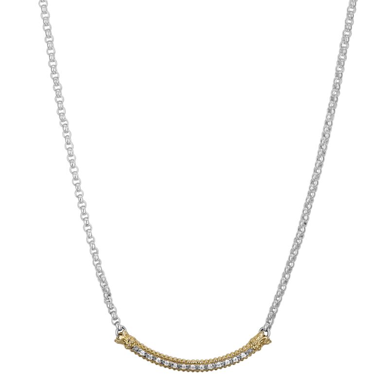 VAHAN - 14K Gold and Sterling Silver Diamond Necklace