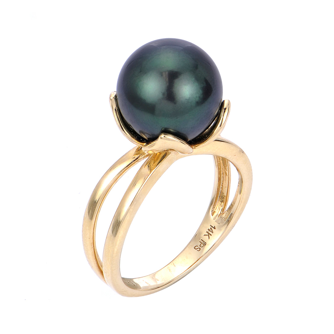 14KT Yellow Gold Tahitian Pearl Ring