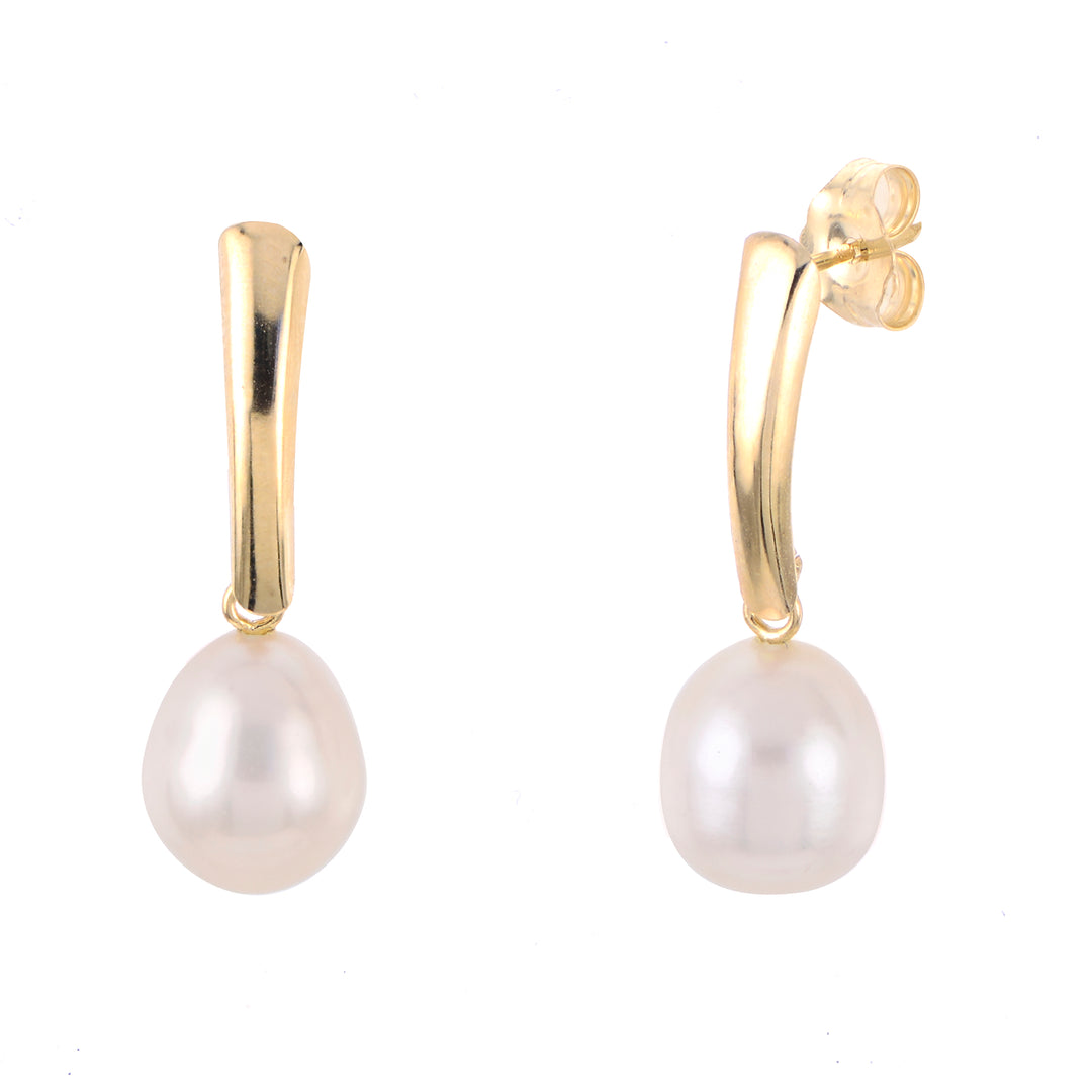 14KT Yellow Gold Freshwater Pearl Earring