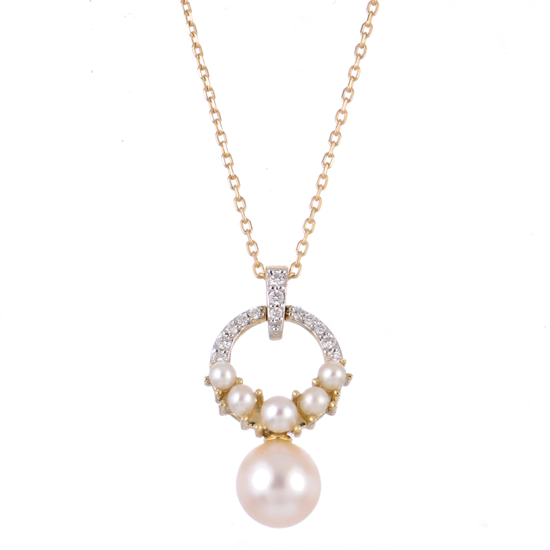 14KT Yellow Gold Freshwater Pearl Necklace