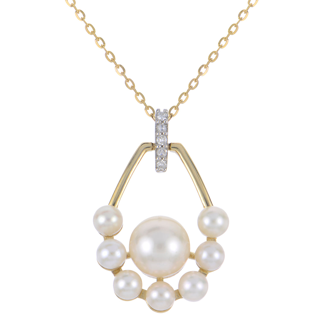 14KT Yellow Gold Freshwater Pearl Necklace