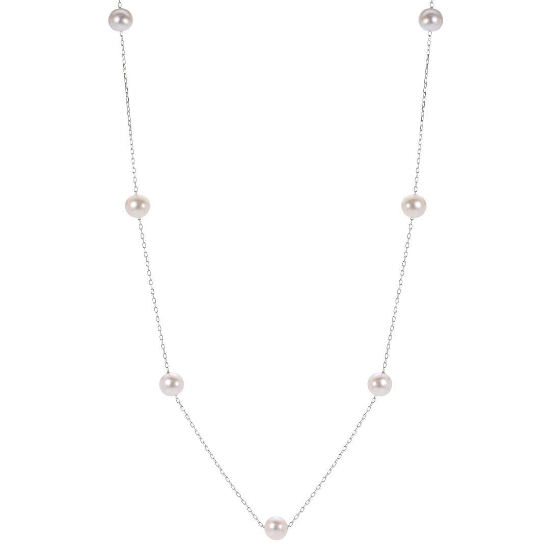 14KT White Gold Freshwater Pearl Necklace