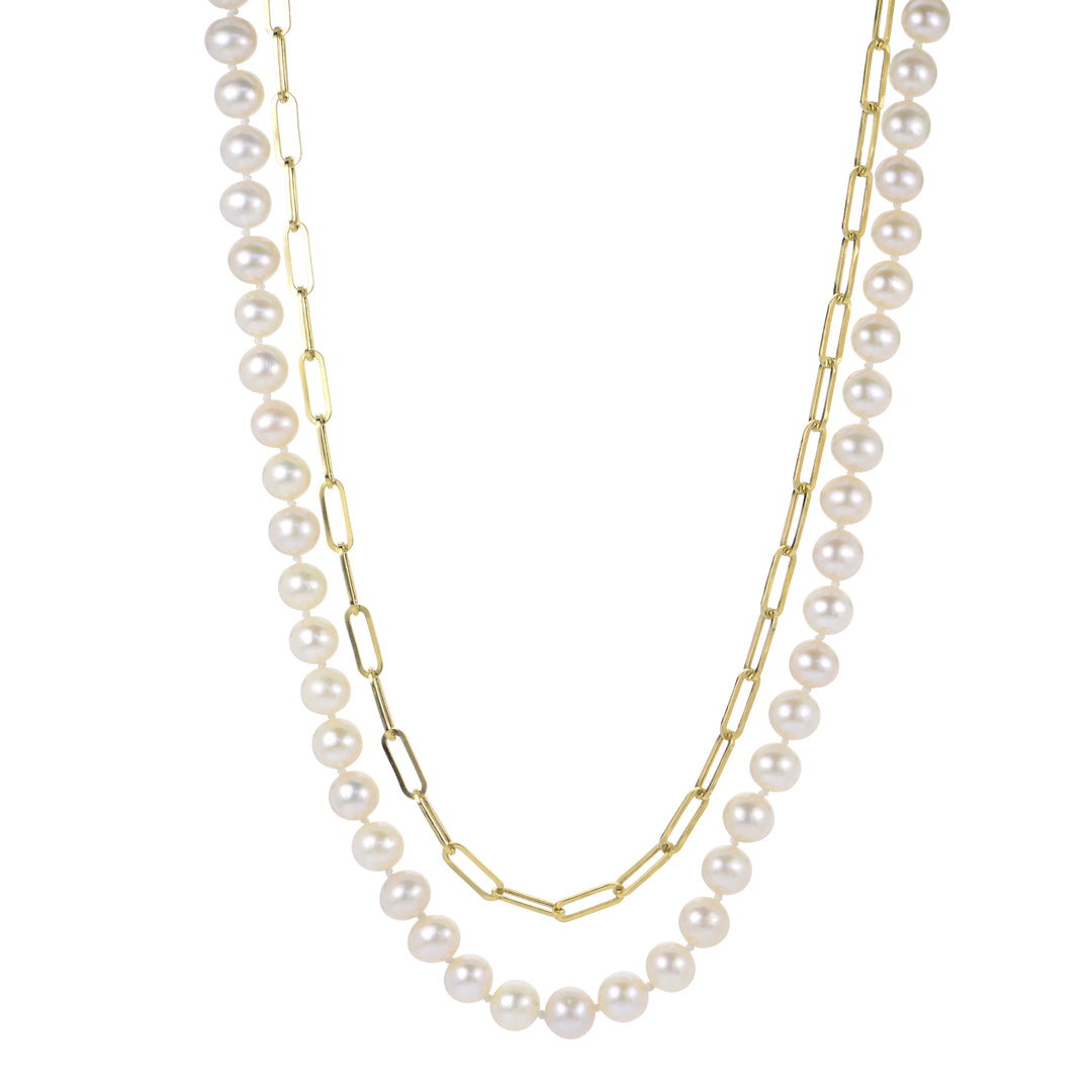 14KT Yellow Gold Freshwater Pearl Necklace