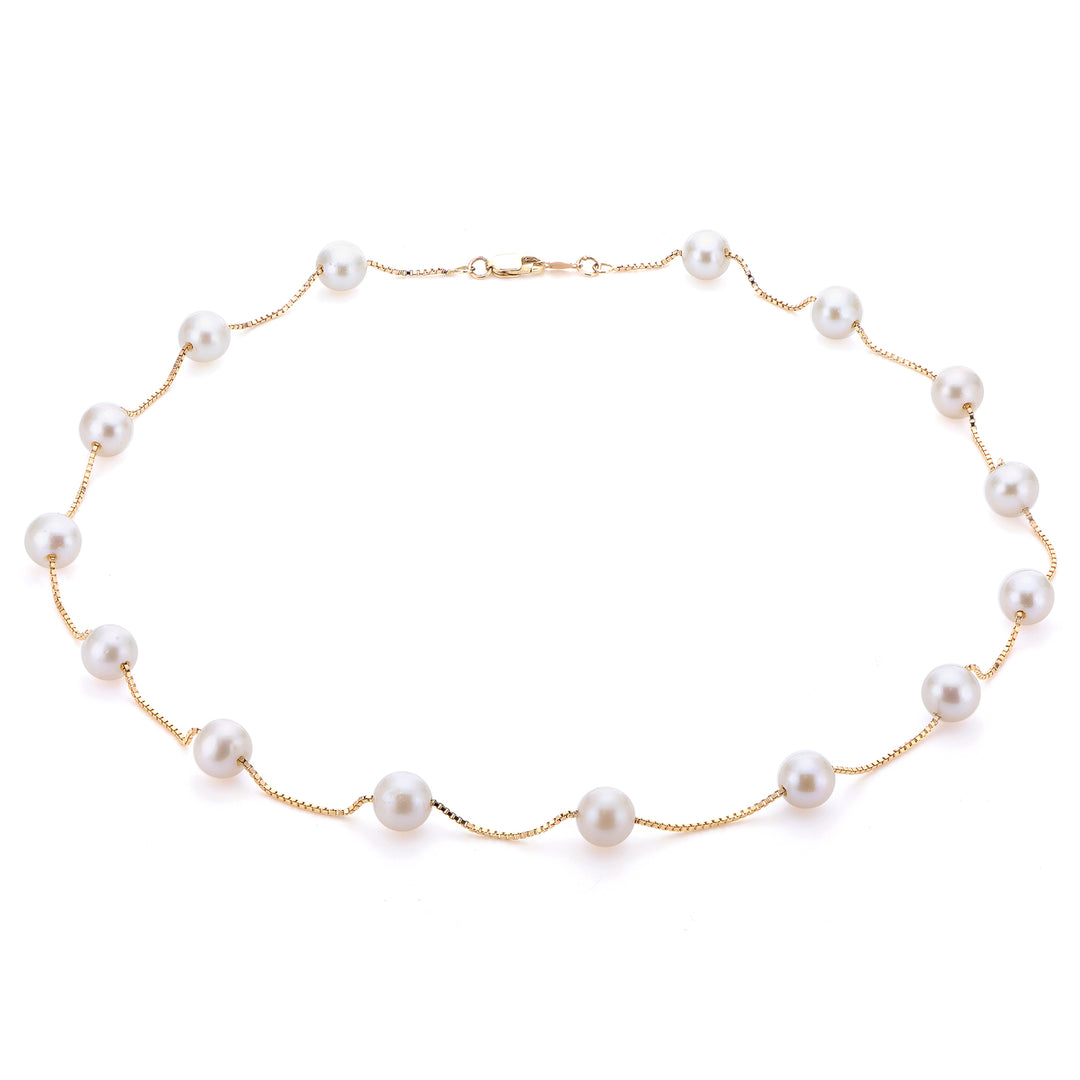 14KT Yellow Gold Freshwater Pearl Necklace