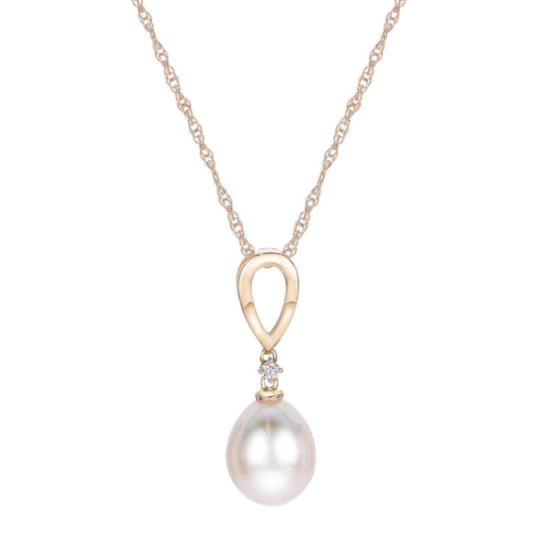 14KT Yellow Gold Freshwater Pearl Pendant