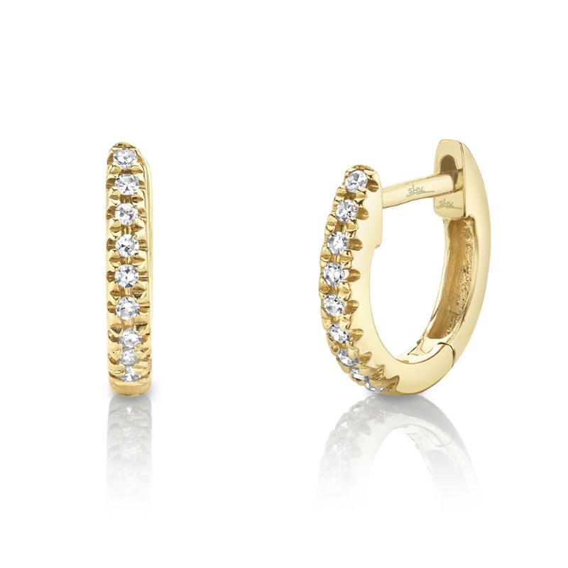 SC22004026V3 14K Yellow Gold Huggie Earrings from the Kate Collection