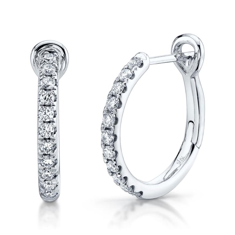 SC22005536 14K White Gold Hoop Earrings from the Eternal Collection