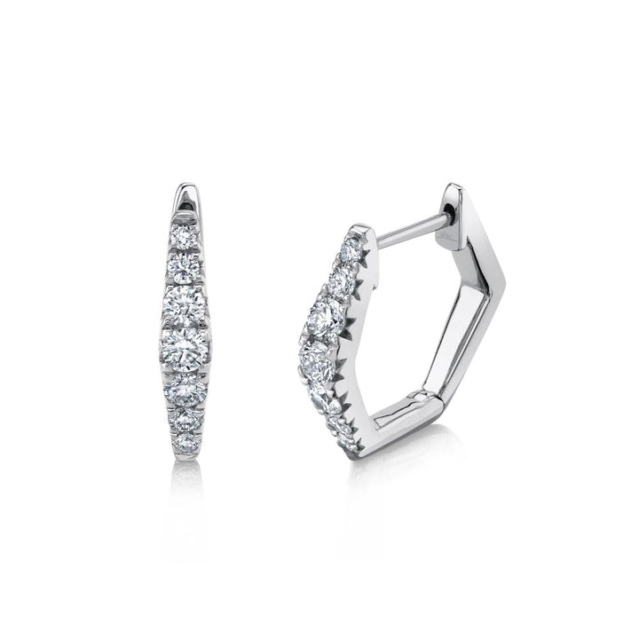 SC22007950 14K White Gold Huggie Earrings from the Kate Collection