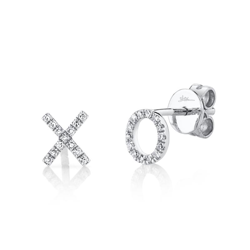 SC55001319 14K White Gold Stud Earrings from the Kate Collection