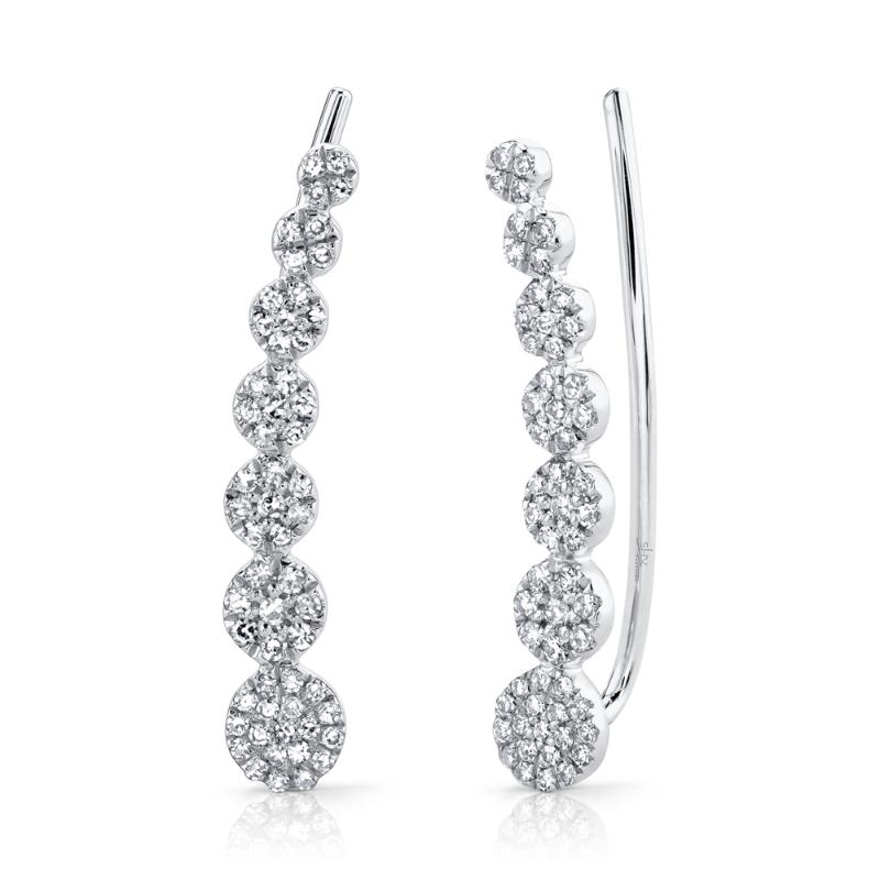 SC55002407 14K White Gold Ear Crawler Earrings from the Kate Collection