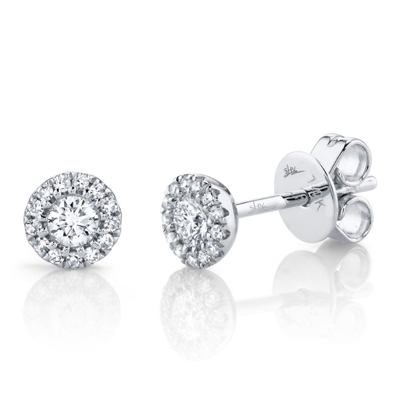 SC55002599 14K White Gold Stud Earrings from the Eden Collection