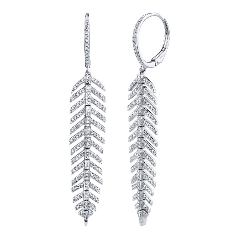 SC55004557V2 14K White Gold Drop Earrings from the Kate Collection