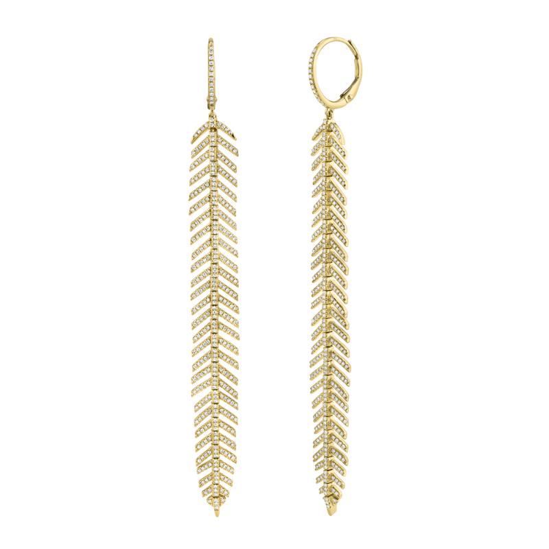 SC55004558 14K Yellow Gold Drop Earrings from the Kate Collection