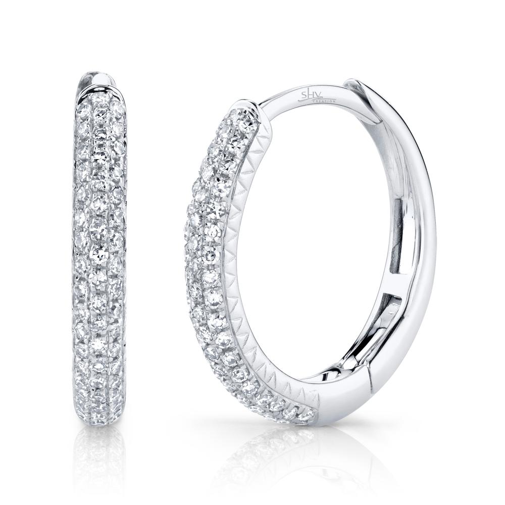 SC55004581 14K White Gold Hoop Earrings from the Kate Collection