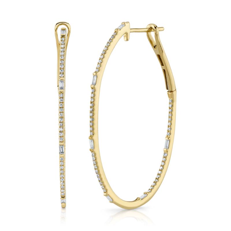 SC55004902V2 14K Yellow Gold Hoop Earrings from the Kate Collection