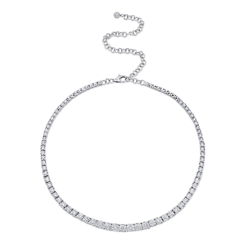 SC55005140 14K White Gold Tennis Necklace from the Stella Collection