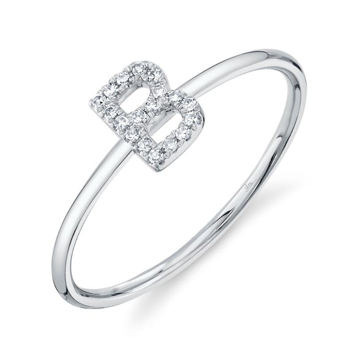 SC55005347-B 14K White Gold Fashion Ring from the Initial Collection