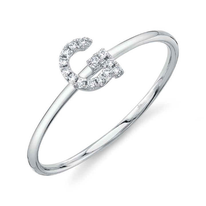 SC55005347-G 14K White Gold Fashion Ring from the Initial Collection