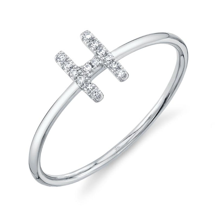 SC55005347-H 14K White Gold Fashion Ring from the Initial Collection