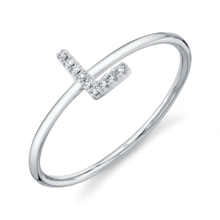 SC55005347-L 14K White Gold Fashion Ring from the Initial Collection