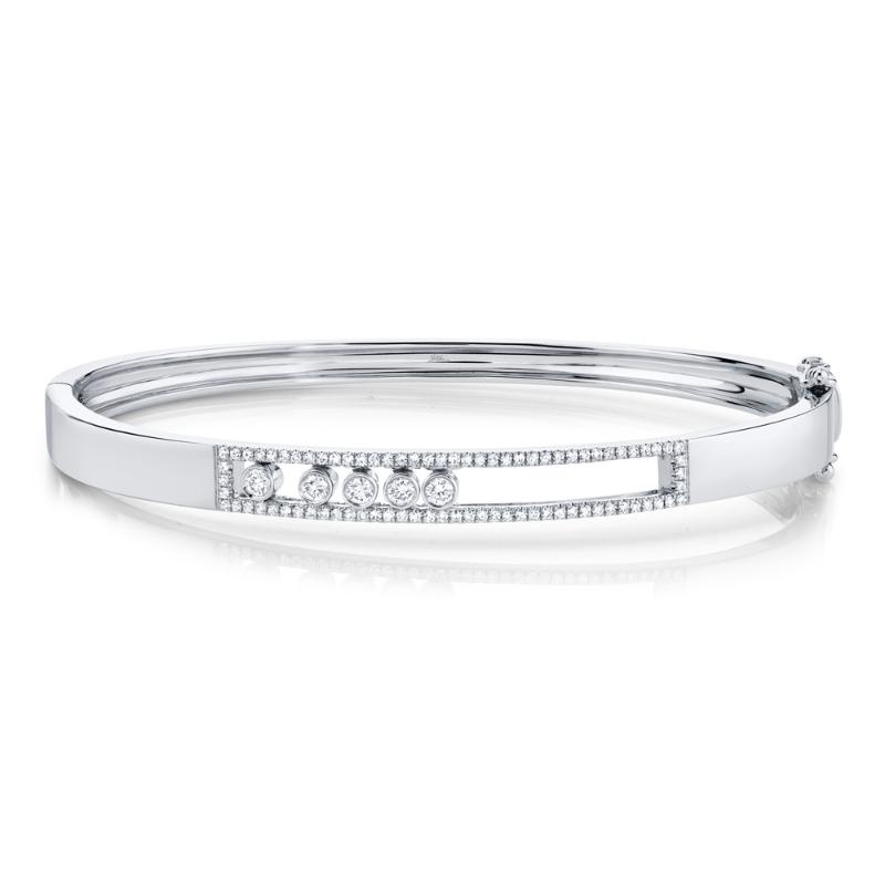 SC55005389ZS 14K White Gold Bangle Bracelet from the Kate Collection