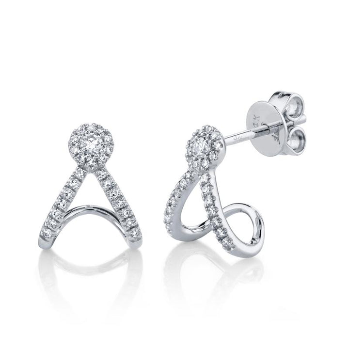 SC55005454 14K White Gold J Stud Earrings from the Eden Collection