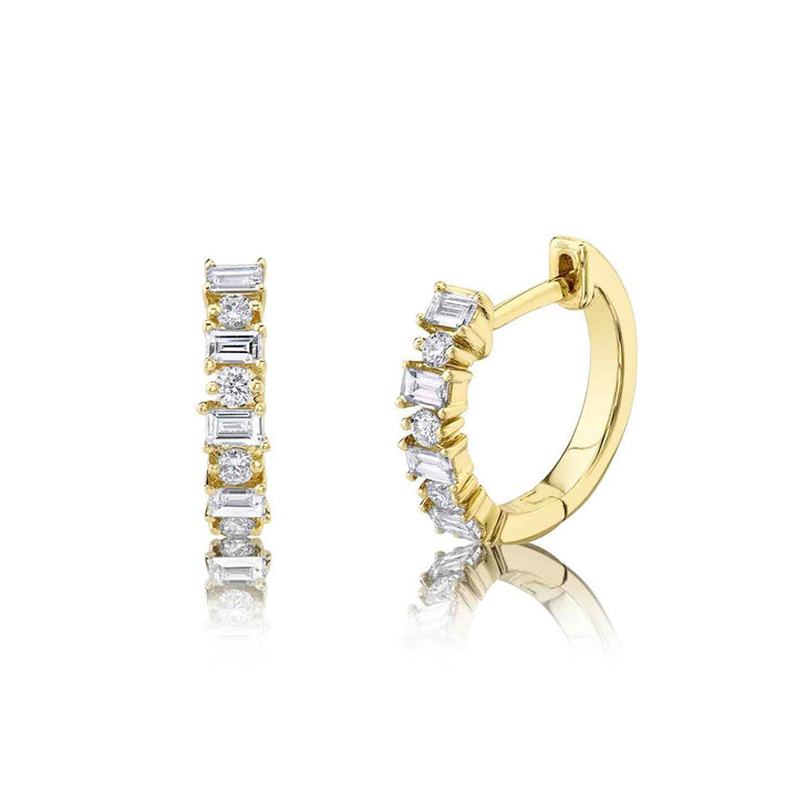 SC55009031 14K Yellow Gold Huggie Earrings from the Kate Collection