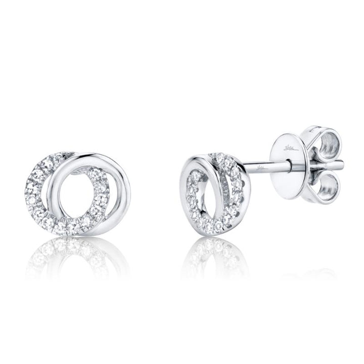 SC55009821 14K White Gold Stud Earrings from the Kate Collection