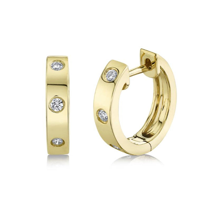 SC55010251 14K Yellow Gold Huggie Earrings from the Kate Collection