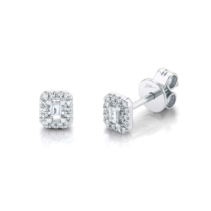 SC55012154 14K White Gold Stud Earrings from the Kate Collection