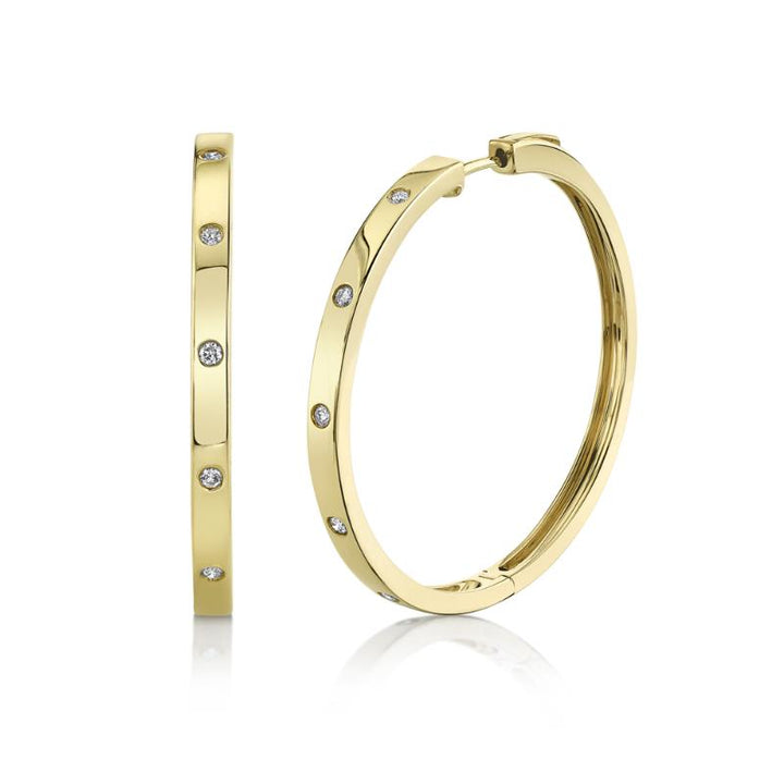 SC55020223 14K Yellow Gold Hoop Earrings from the Kate Collection