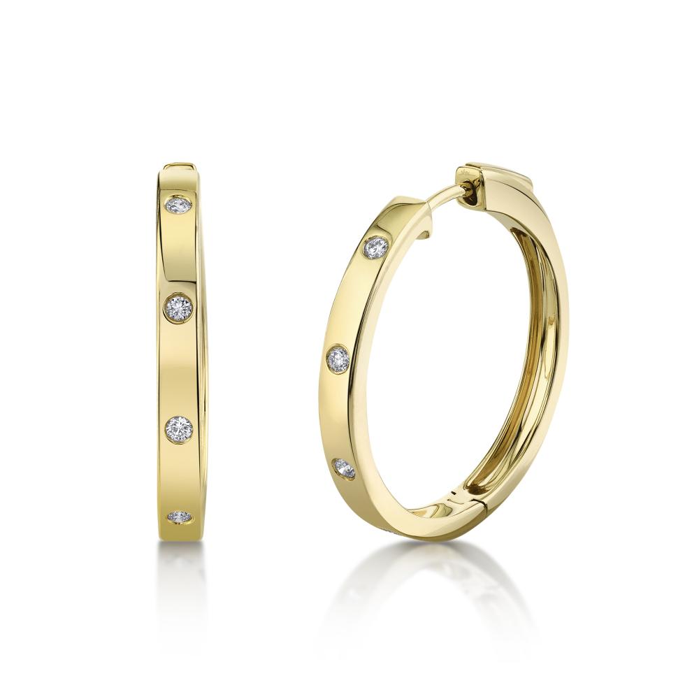 SC55020226 14K Yellow Gold Hoop Earrings from the Kate Collection